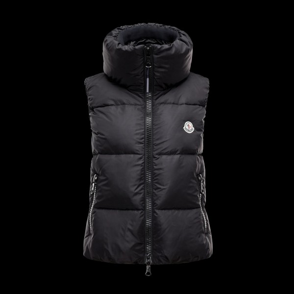 Moncler Donna Giù Gilet nero Saldi M172